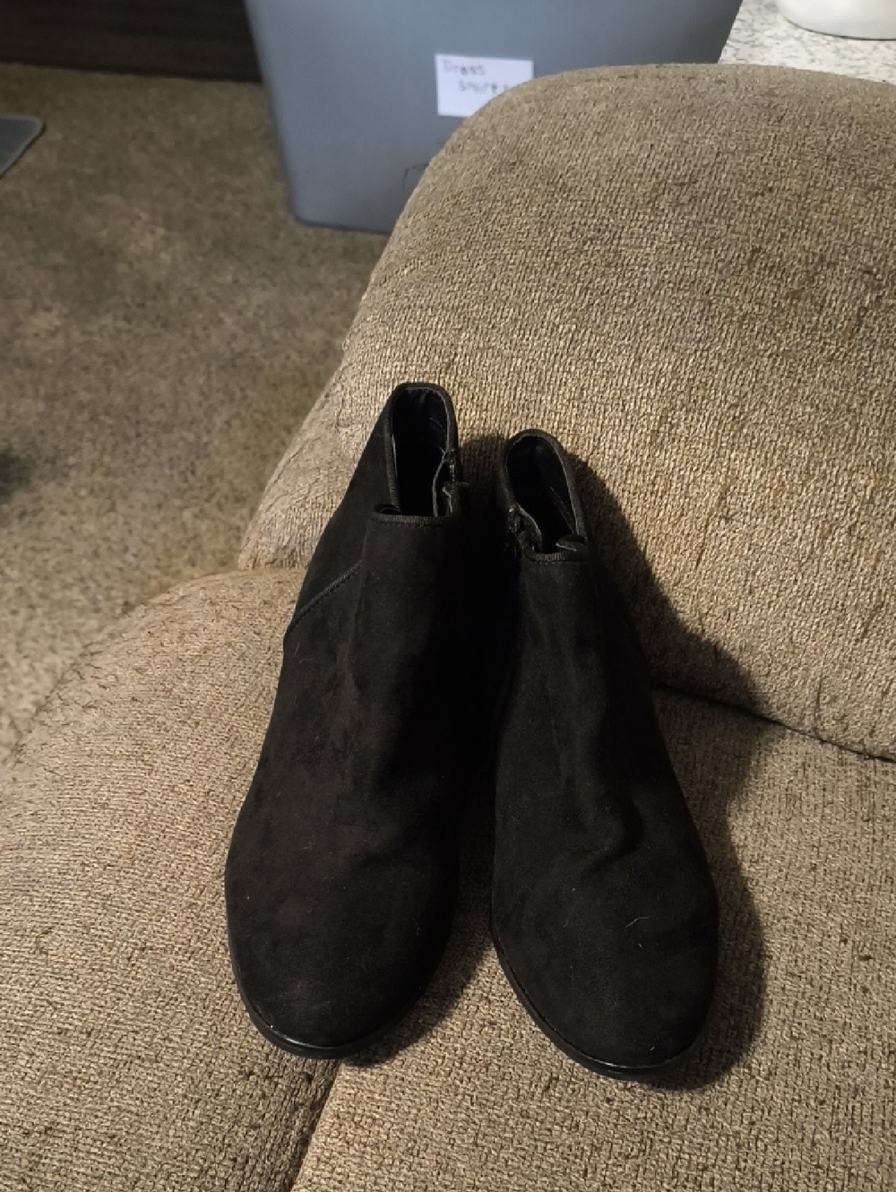 Style & Co. Black Suede Ankle Boots